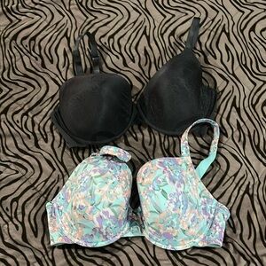 Two 36DDD bras. One bra is Le Mystere and the other is Natori.